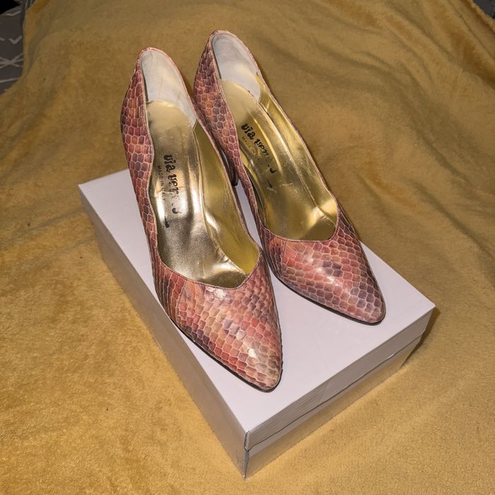 Pantofi stiletto piele naturală