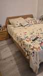 Pat 160x200, doua noptiere, dulap si saltea ortopedica 160x200
