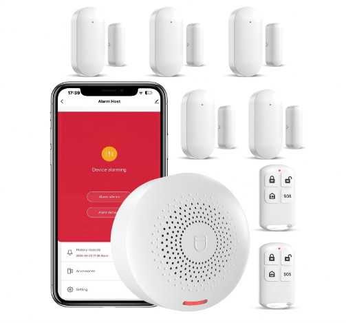 Интелигентна алармена система SanJie, 5 сензора за врати и прозорци