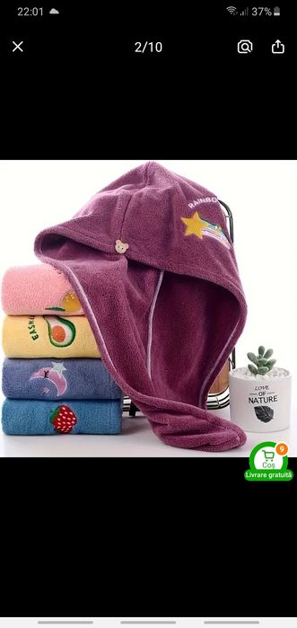 Prosop de baie petru par care usucă parul