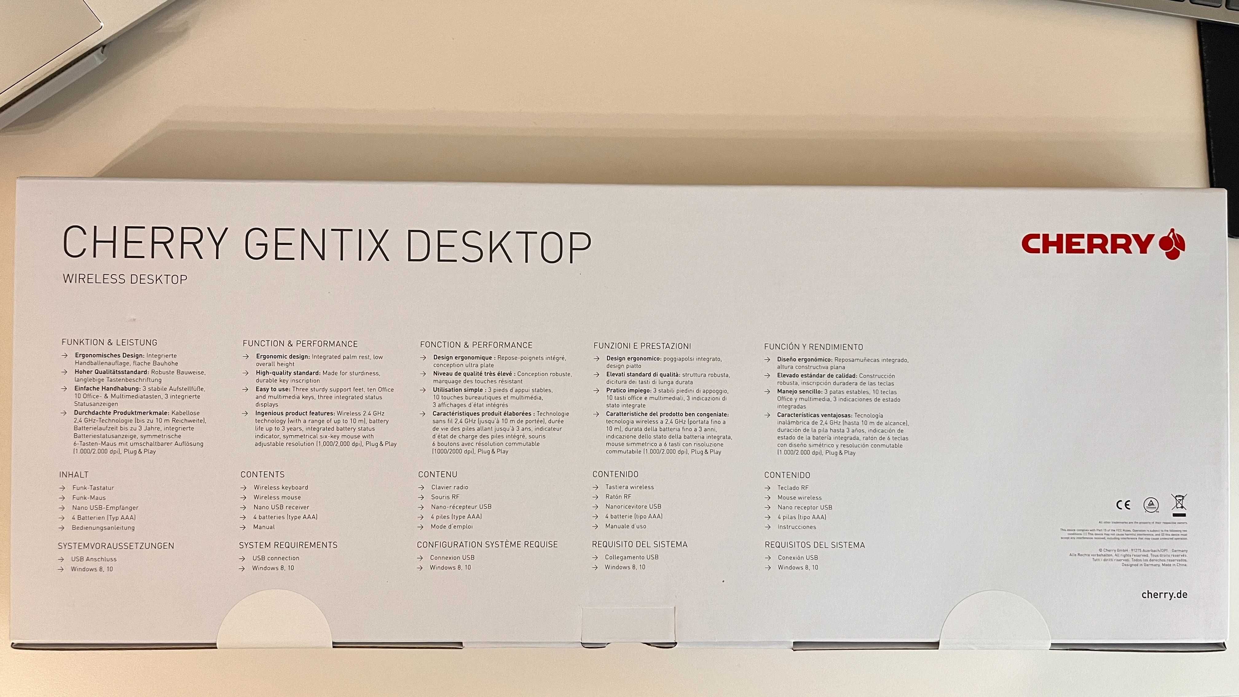 Комплект клавиатура и мишка CHERRY Gentix desktop