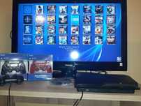 Playstation 3 Плейстейшън 3 слим PS3 с 5 игри и два джойстика нови