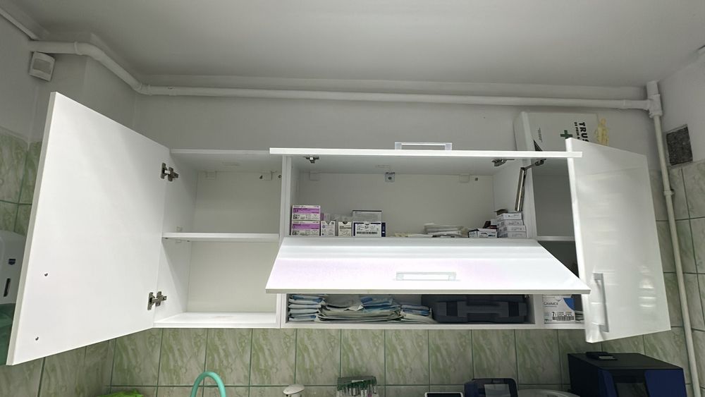 Mobila bucatarie mdf alb lucios