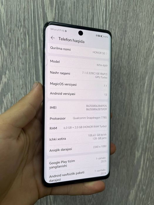 Asalomalikum honor 50 128gb li edial sostayani