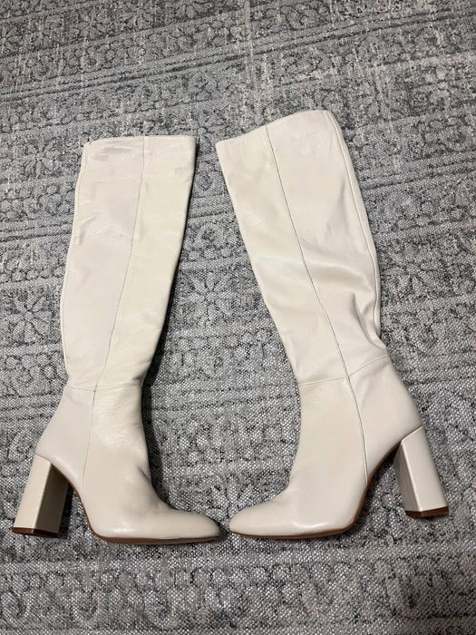 Cizme Zara, piele naturala, 40