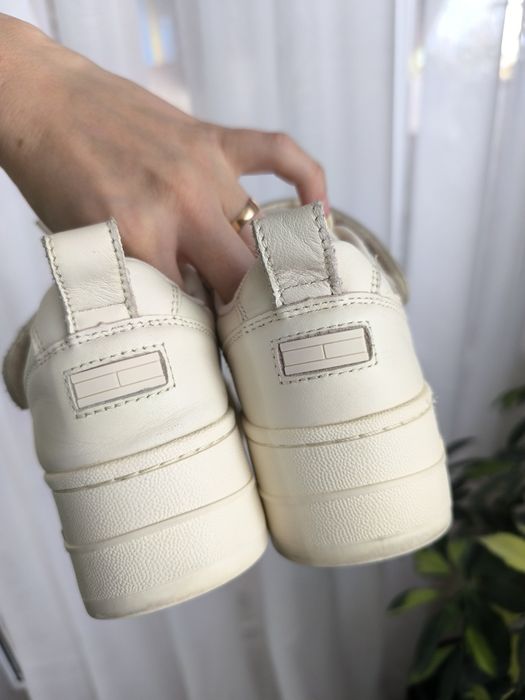 Adidasi Tommy Jeans piele bej 37