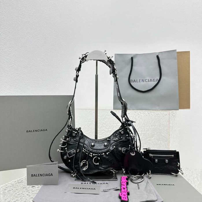 Geanta Balenciaga Le Cagole metallic 26 cm, Premium