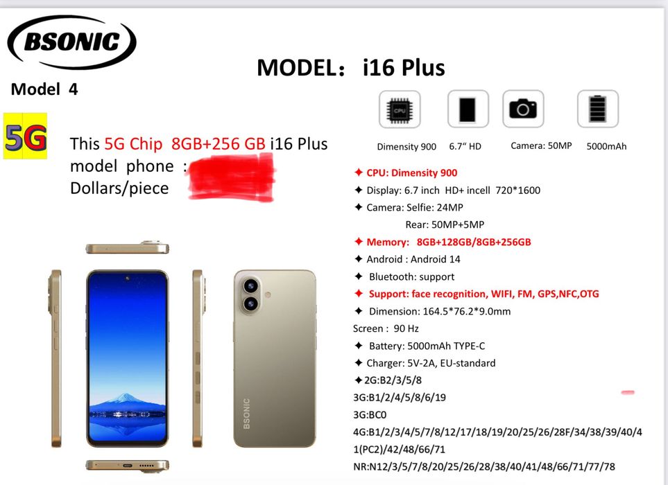 Bisonic Smartphone 256GB