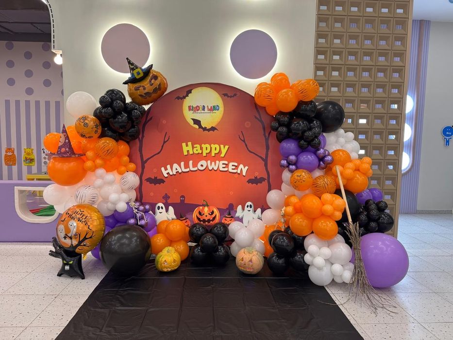 Оформление Хеллоуин Неоновая вывеска Happy birthday