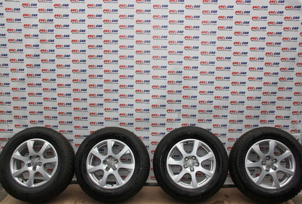 Jante Aliaj Aluminiu Roti Audi Q5 8R 5X112 235/65 R17 DUNLOP M+S de iarna COD: 8R0601025E RULAJ !!! 2000 KM !!!