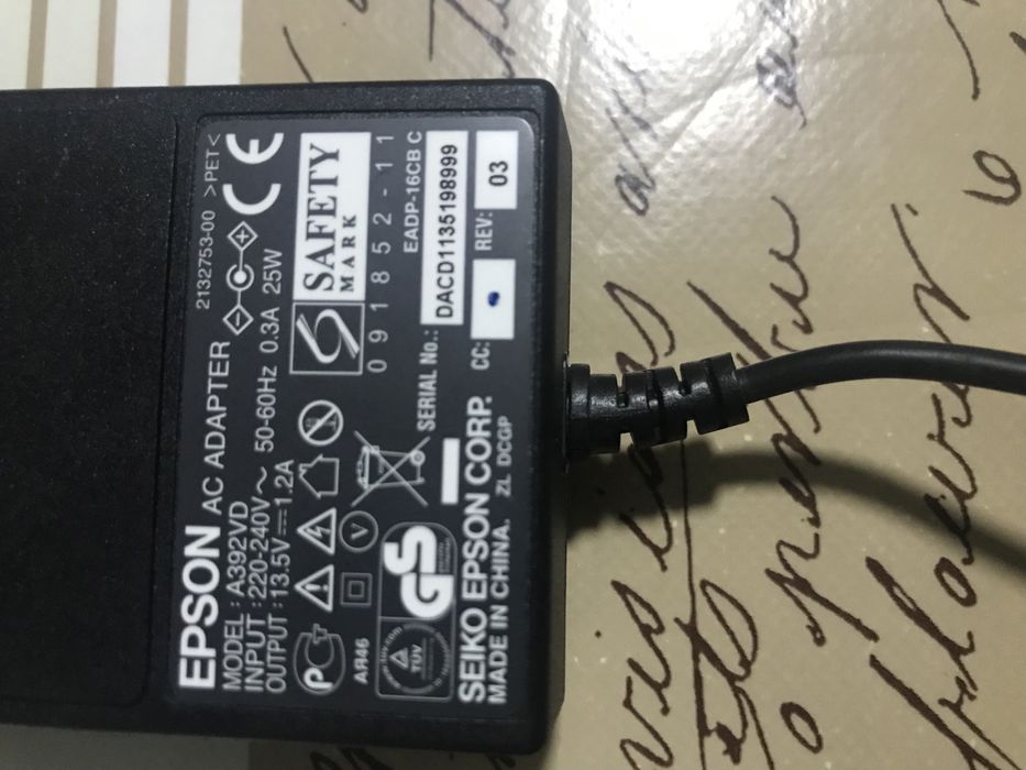 Ac Adpator EPSON A392VD