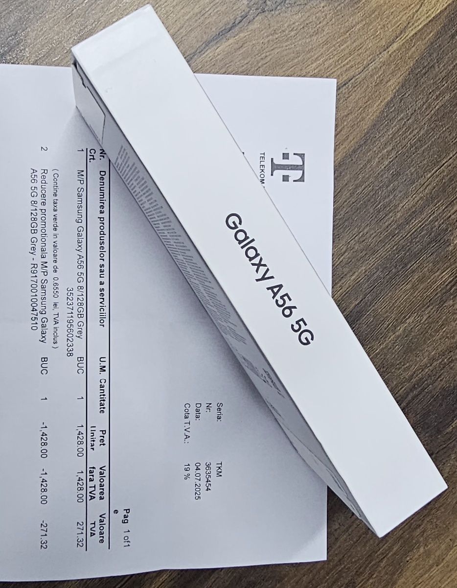 Samsung A56 5G 128Gb, sigilat + factura telekom