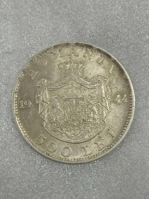 Moneda argint 500 lei 1944 Regele Mihai