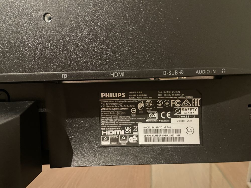 Monitor Philips 24” full HD