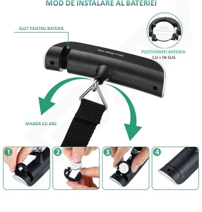 Cantar portabil pentru bagaje