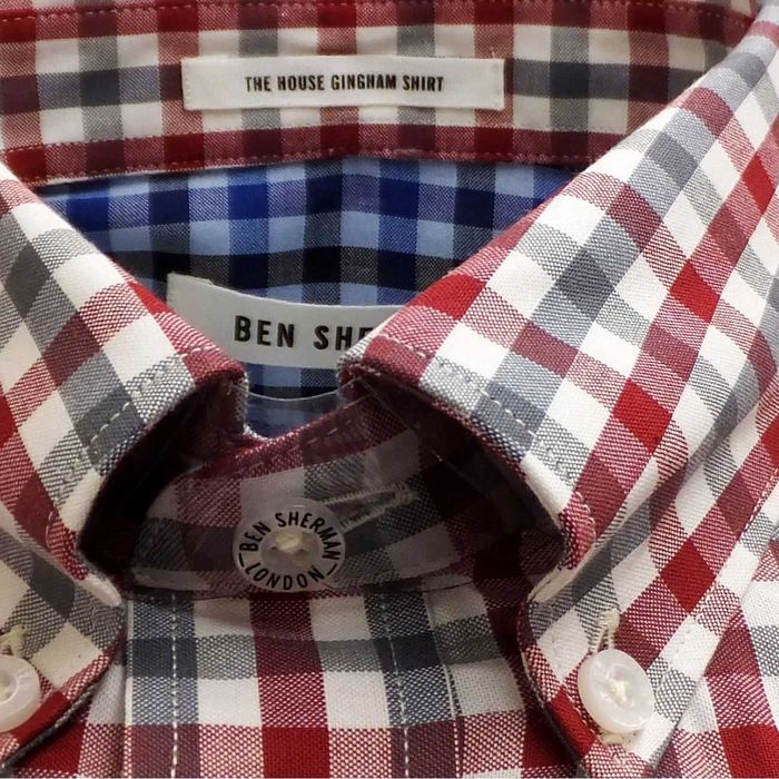 Camasa Ben Sherman Men's Long Sleeve Gingham Check Shirt Size S