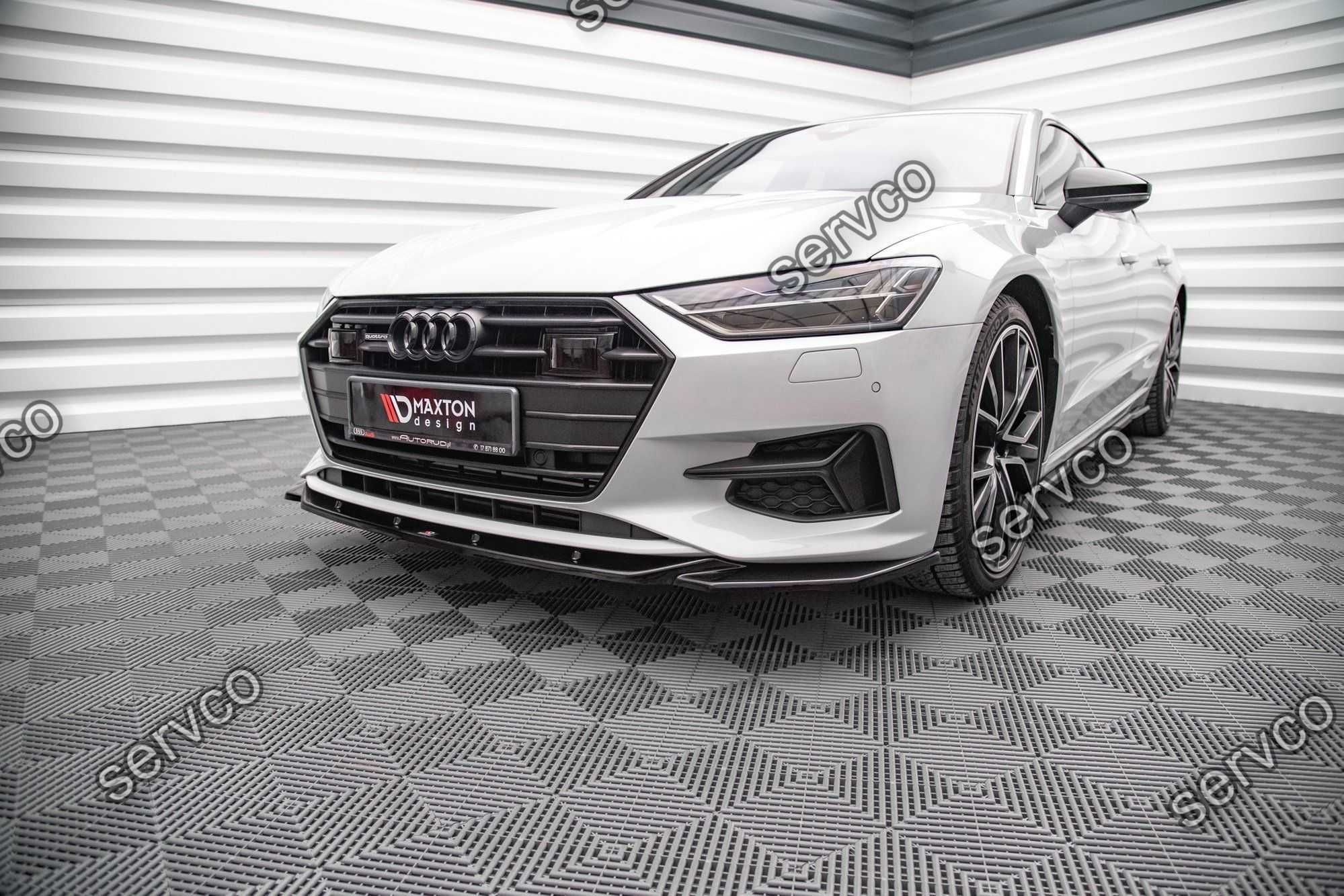 Prelungire splitter bara fata Audi A7 C8 2018- v4 - Maxton Design
