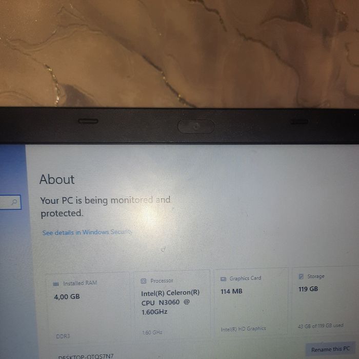 Ноутбук Acer Extensa 2519 на базе процессора Intel Celeron N3060