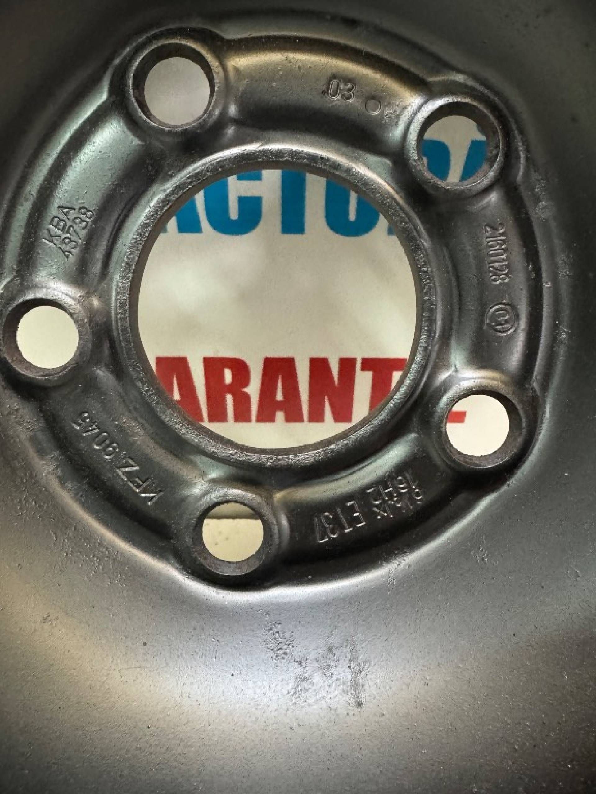 Roată rezervă jantă tablă 5x100 R16 ET37 6.5J Opel Astra G H J