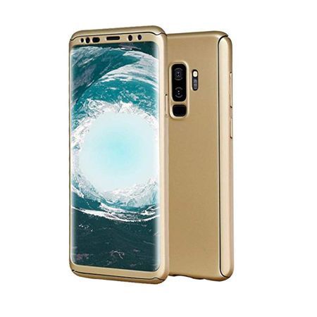 Husa GloMax FullBody Auriu Samsung Galaxy A8 2018 cu folie protectie