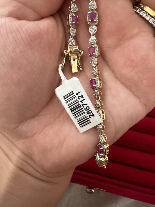 Brățară cu rubin natural