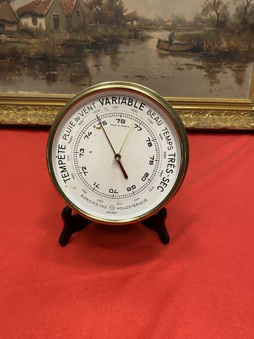 Френски барометър Naudet 1955 1965 месинг холостеричен модел