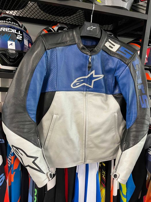 Кожено мото яке за мотор ALPINESTARS SX-1,48 S/M,всички  протектори