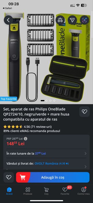 Philips Oneblade Aparat de ras