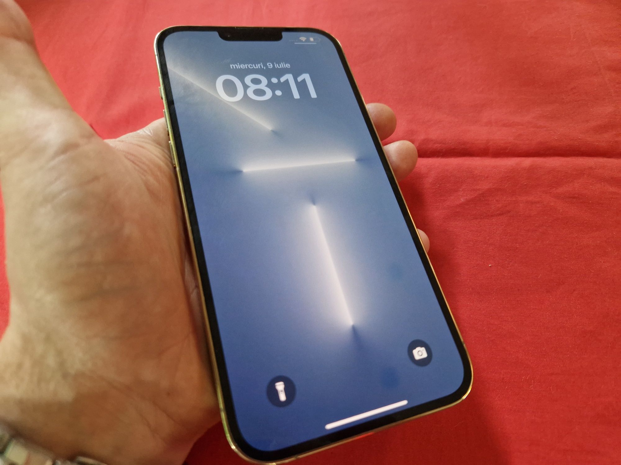 -Iphone 13Pro Max, ca Nou, Silver, 128Gb, 6Ram, bat: 84%, impecabil, i