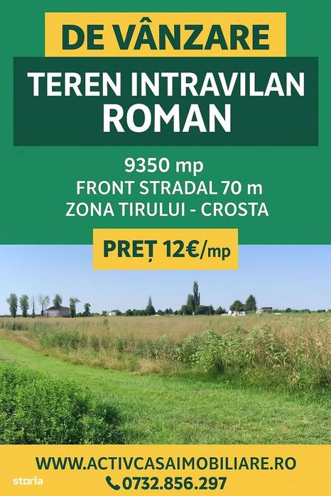 Teren  intravilan, zona Tirului ,9350 mp