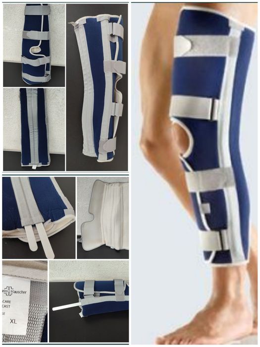 Orteza genunchiera fixa picior glezna genunchi rotula tije metalice xl