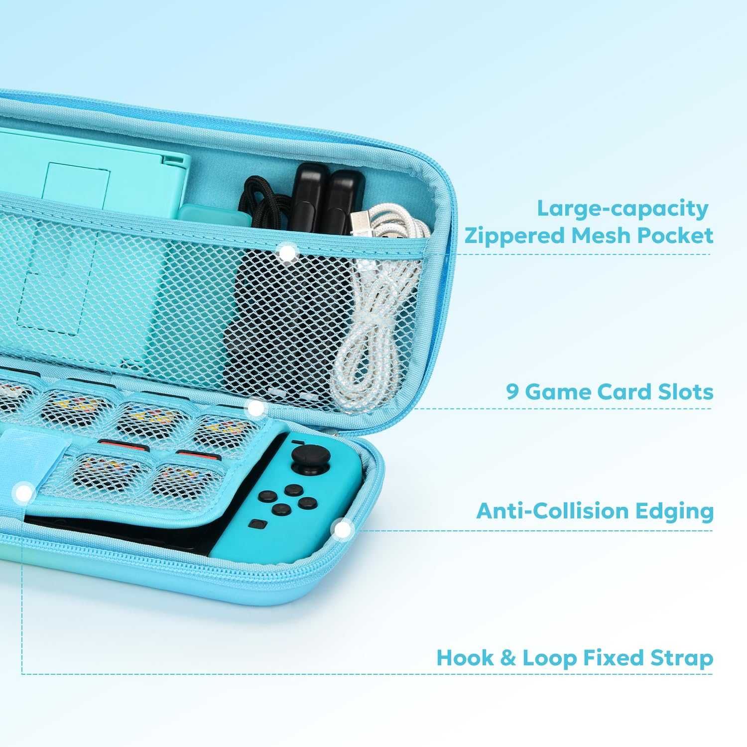 Защитен калъф за Nintendo Switch протектор за екран и много аксесоари