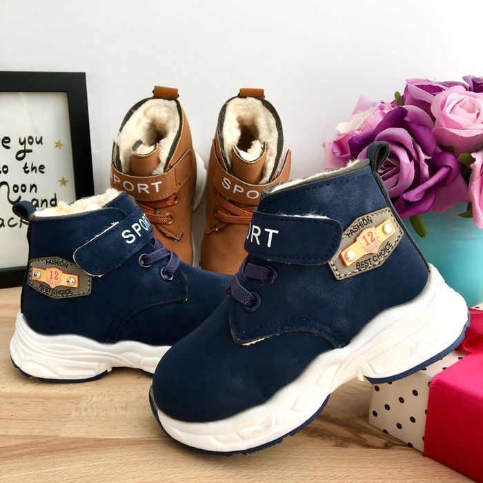 Adidasi maro albastri imblaniti cu scai ghete bocanci 21 22 23 24 25