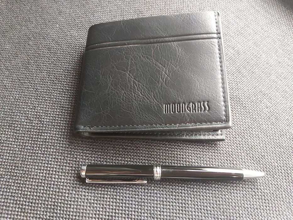 Подаръчен комплект колан,портмоне и химикал Moon Grass  2 цвята