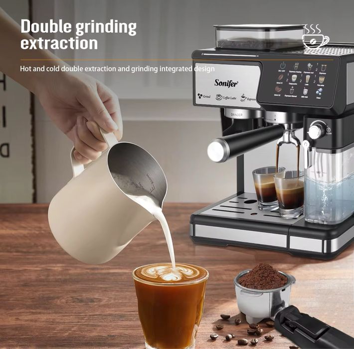 Кофемашина 3 в 1 Sonifer SF-3590! Espresso, Cappuccino, Latte