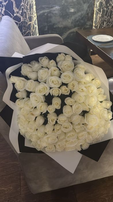 Букет 101 белых роз