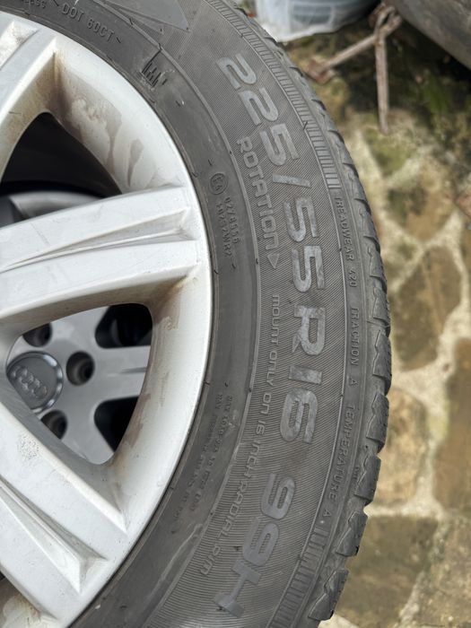 Set jante orignale Audi 225/55 R16 prindere 5x112