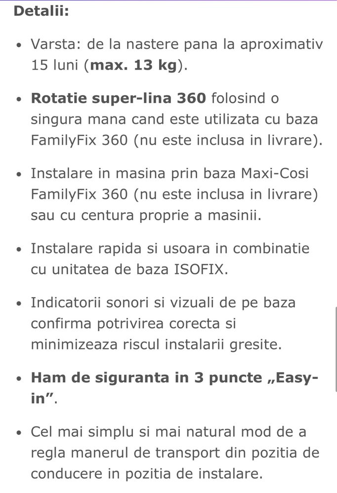 Scoica Maxi-Cosi Pebble 360 Essential Green