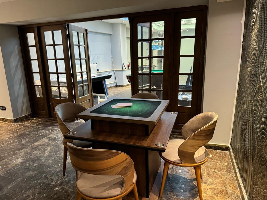 Masa Poker Stejar + Mese remi stejar auriu CustomTables.eu scaune stoc