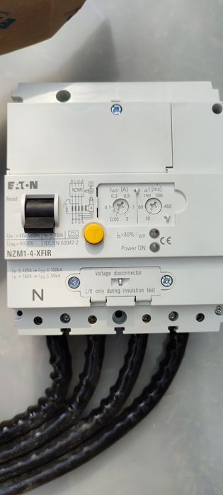 Declanșator pentru curent diferențial Eaton NZM1-4-XFIR