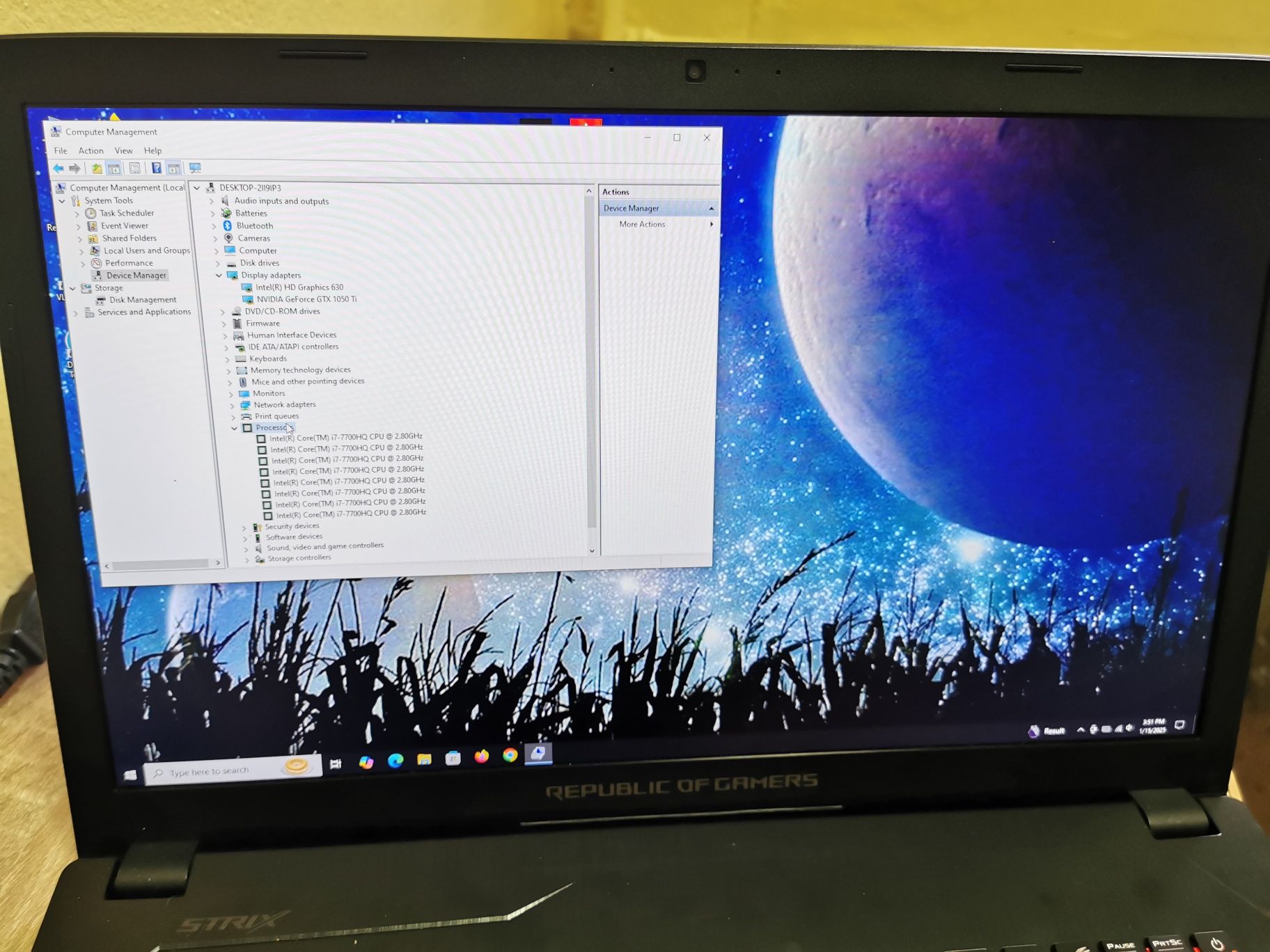 Leptop asus GL753V i7 7700
