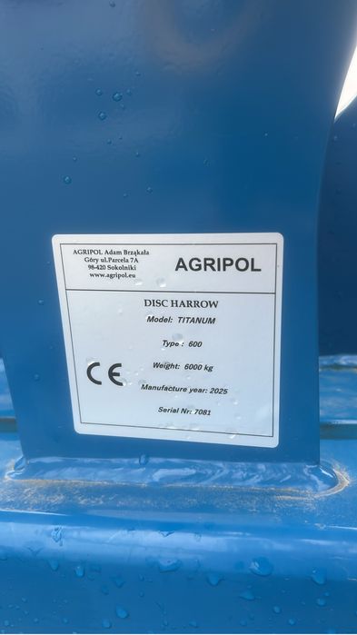 Disc agricol Agripol tractat cu tocator 4,5,6 m