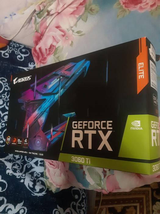 Видеокарта 3060ti aorus 3х винтовая