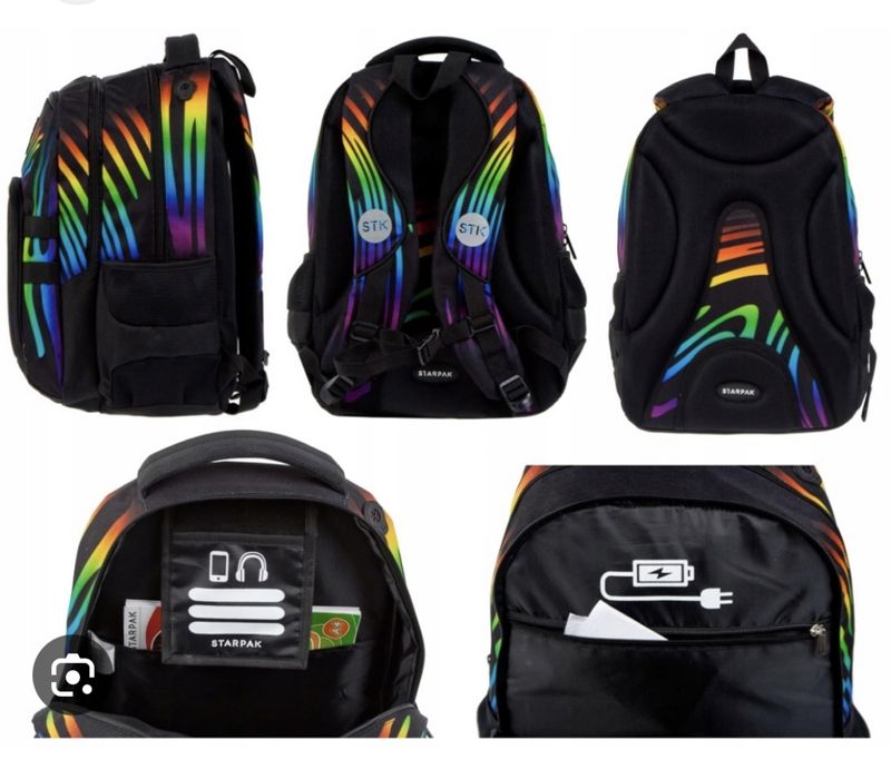 Ученическа раница Starpak Rainbow 44х30х20 см