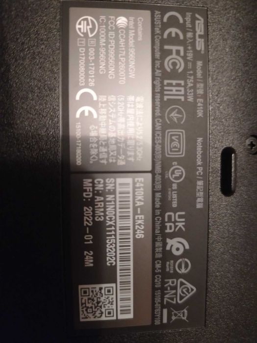 Laptop Asus e410ka 9/10