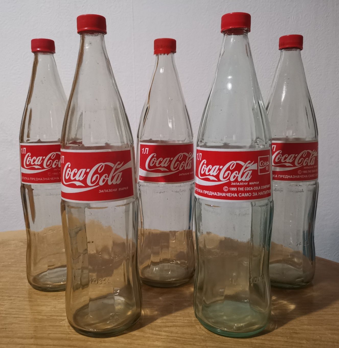 COCA COLA стъклени бутилки 1 литър