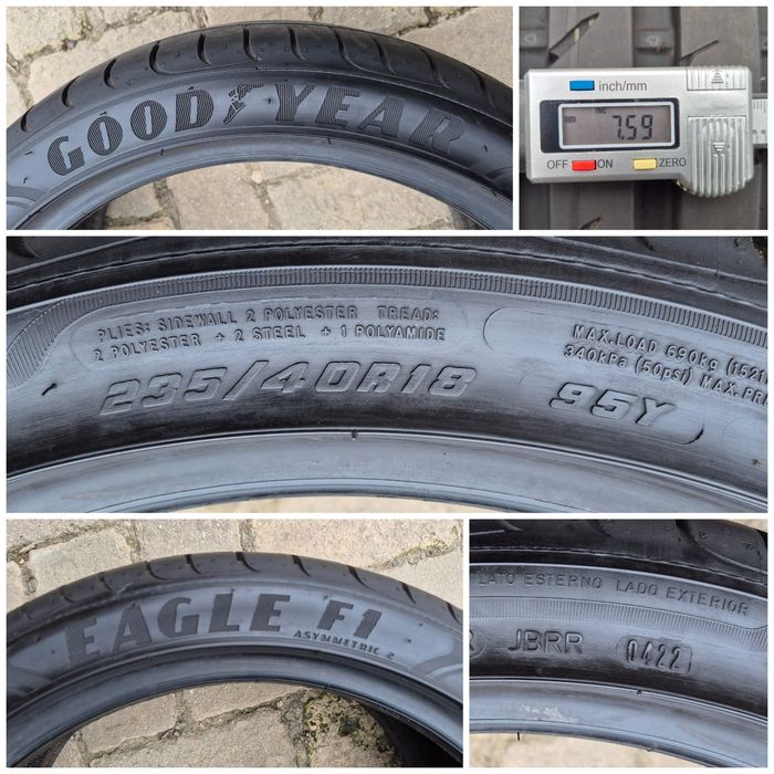O bucată 235/40 R18 vară - una Bridgestone Michelin Goodyear
