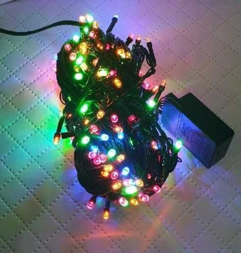 Музикални коледни лампички 7 мелеодии Тиха нощ свята нощ 100 диода