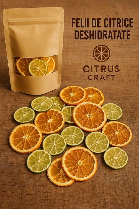Felii de lime / citrice deshidratate  artizanal-100g - decor coktail