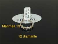 Bijuteria Royal CB : Inel dama 18k diamante 3,33gr marime 13